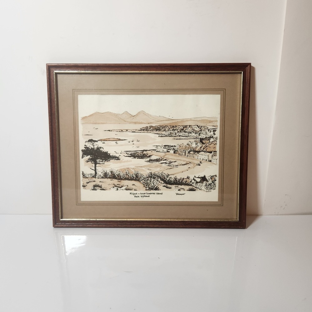 Millport Great Cumbrae Island Scotland Pen &‎ Ink Drawing Framed Belmont Sussex